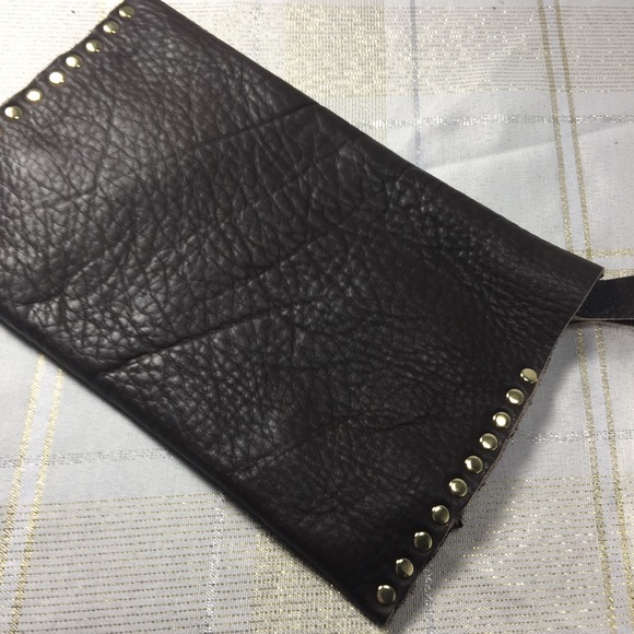 Choco brown clutch turquoise brass - Picture 7 of 8